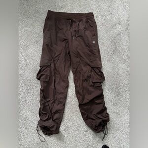 Lululemon Brown Studio Cargo Pants with Logo